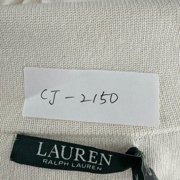 Lauren Ralph Lauren Sweater Blazer 3X Crest Ivory Cream Cotton Nylon NWT CJ-2150 - Picture 2 of 13